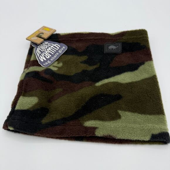 NWT Turtle Fur Kids Playful Prints Fleece Neck Warmer OS Green Camo Single Layer - Picture 2 of 6